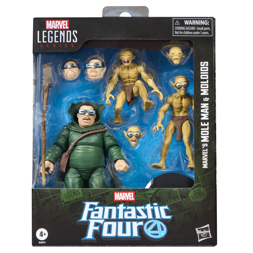 Conjunto de 3 Figuras Mole Man e Moloids Marvel Legends 15 cm