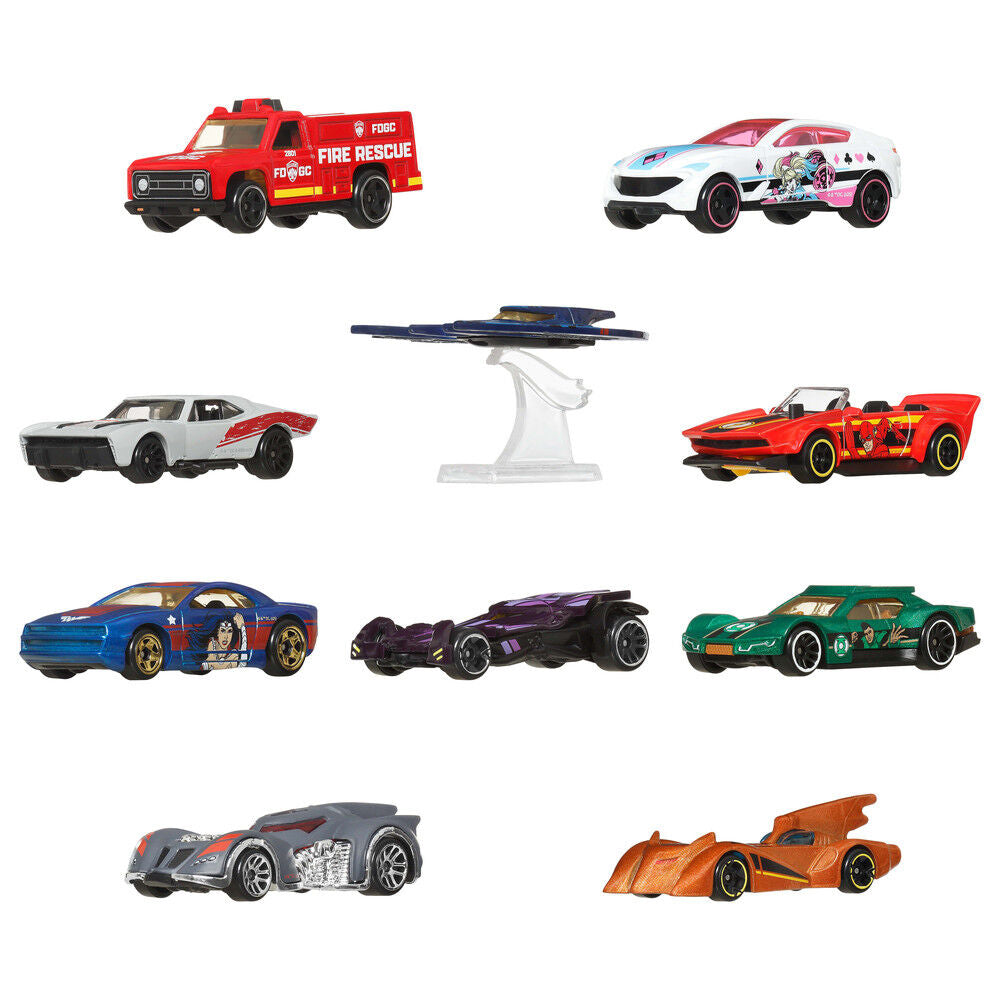 Conjunto de 10 veiculos Batman DC Universe Hot Wheels