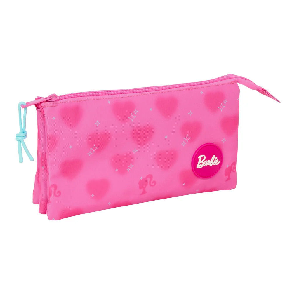 Estojo triplo Corações Barbie