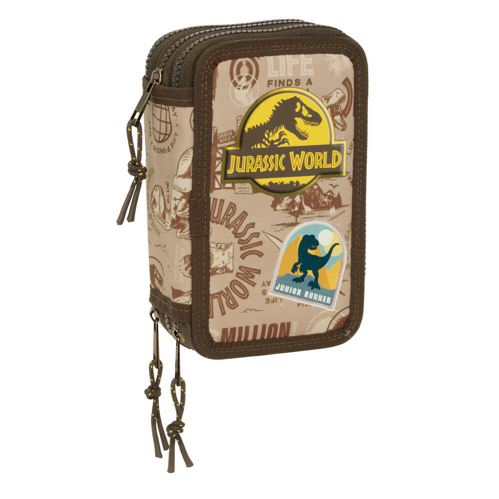 Estojo triplo Jurassic World 37 peças
