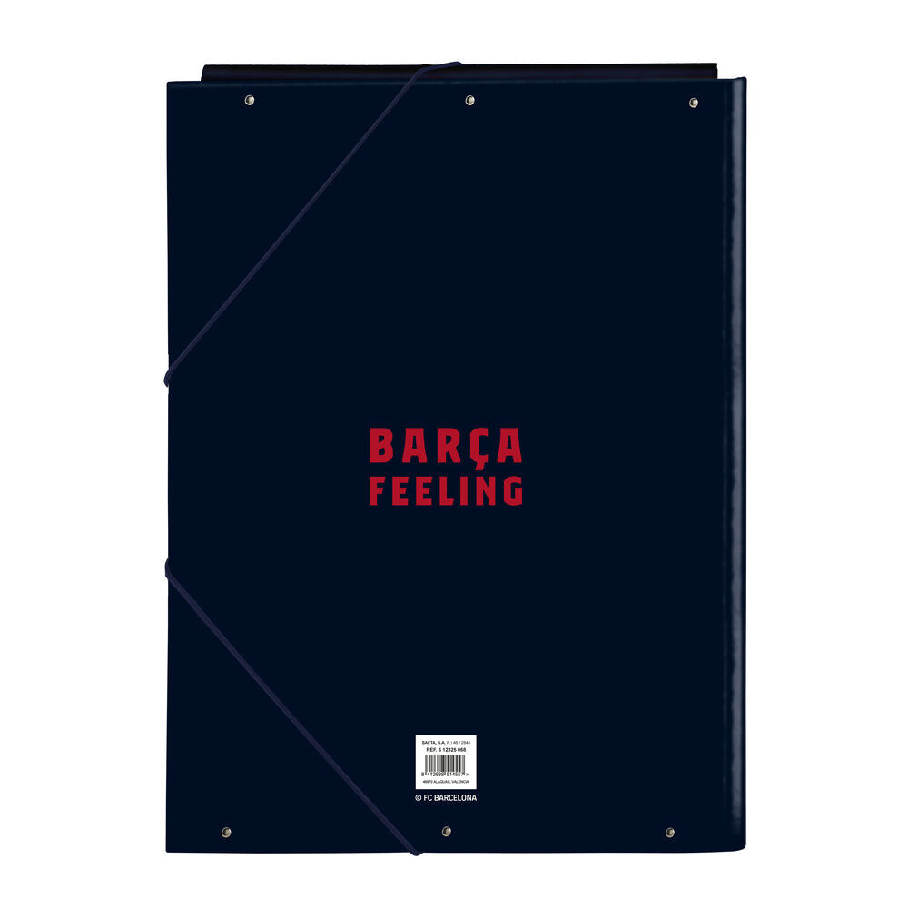 Pasta tipo fólio do F.C. Barcelona com 3 abas