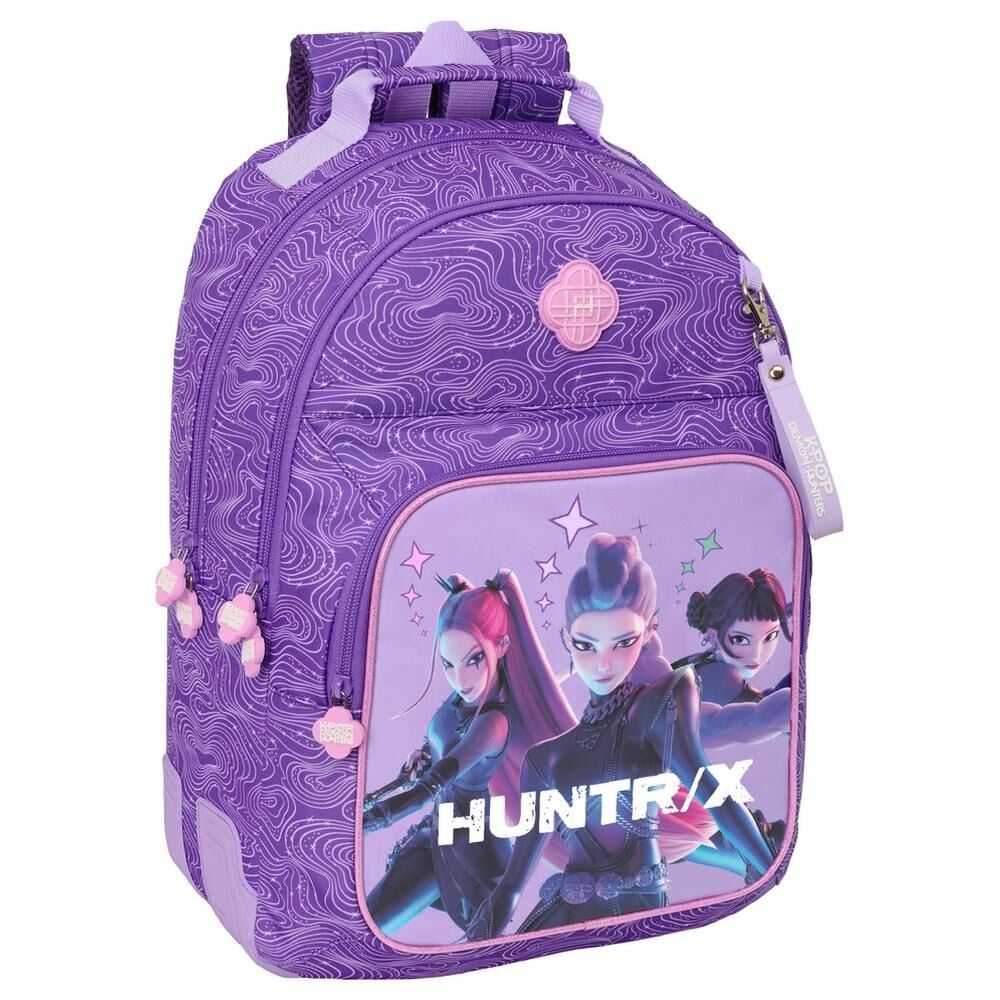Mochila dupla Battle K-POP Demon Hunters 42cm adaptável