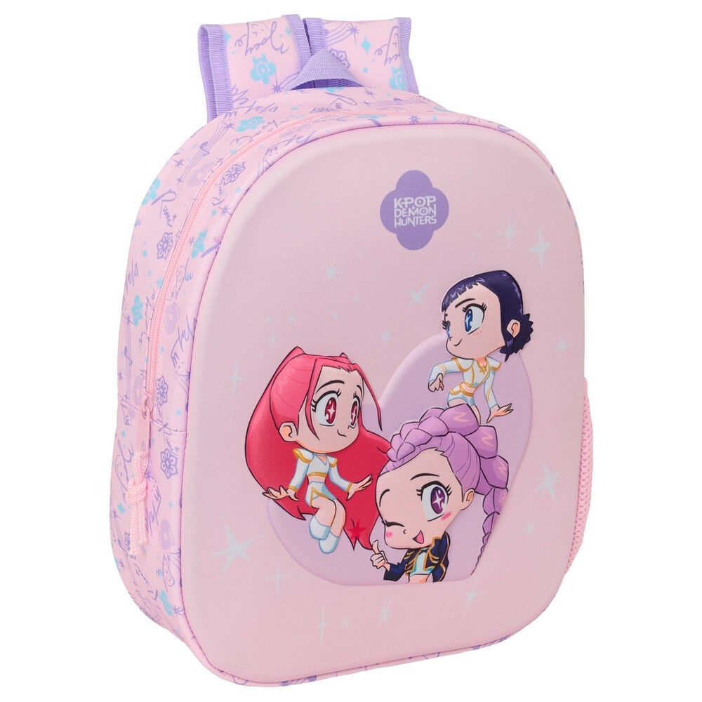 Mochila pré escolar 3D Chibi K-POP Demon Hunters 33cm