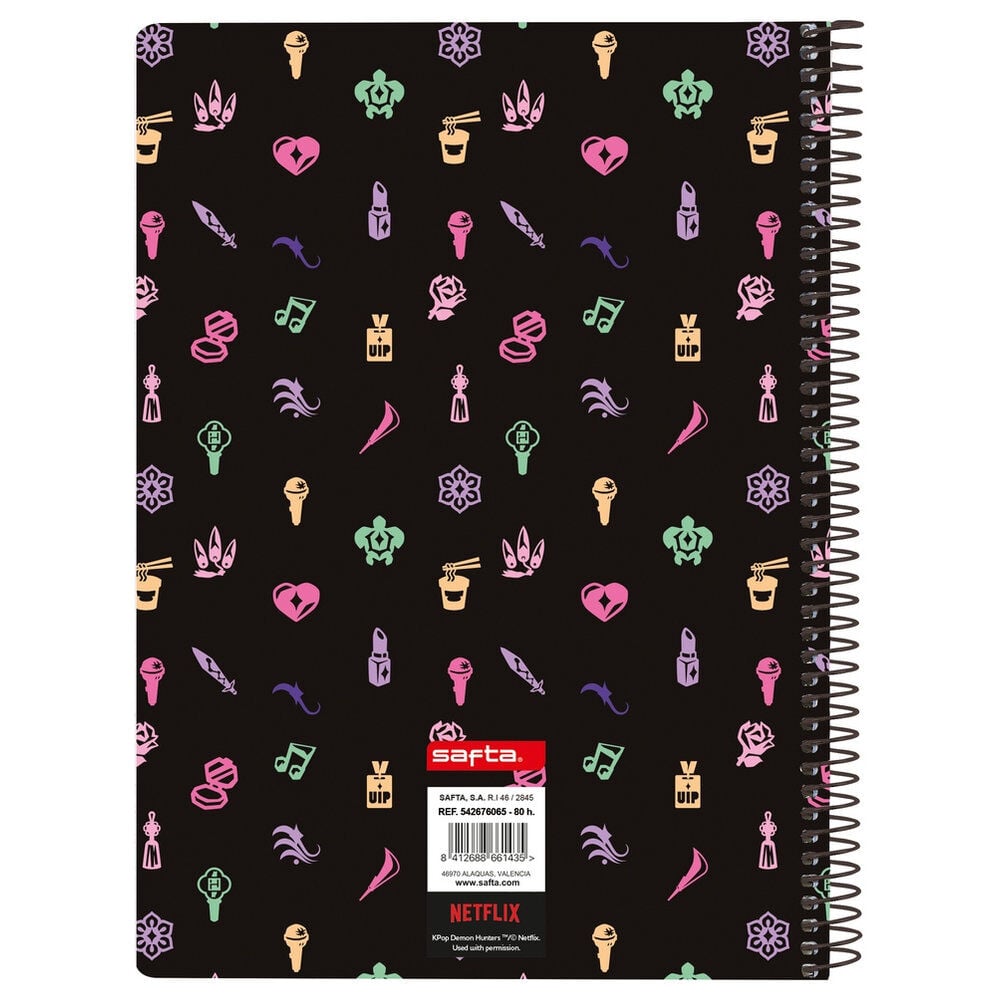 Caderno A5 Sound K-POP Demon Hunters