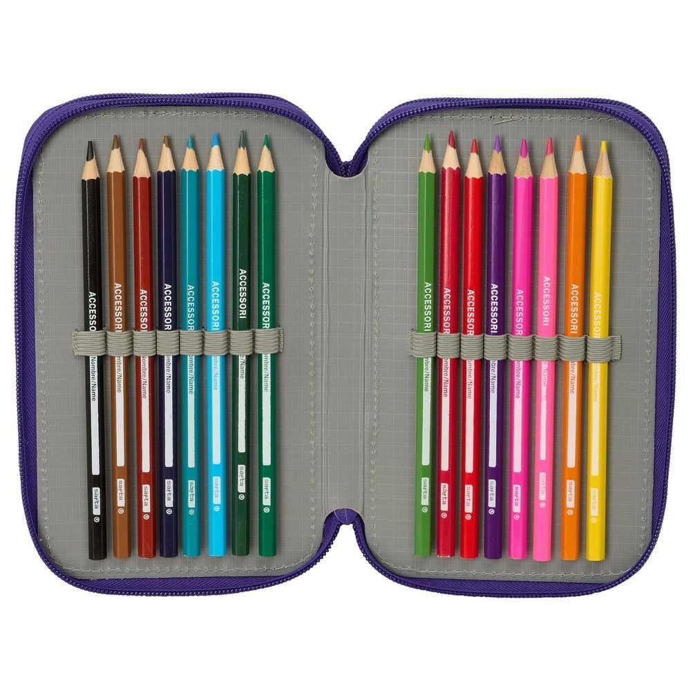 Estuche triple Figthers K-POP Demon Hunters 37 piezas