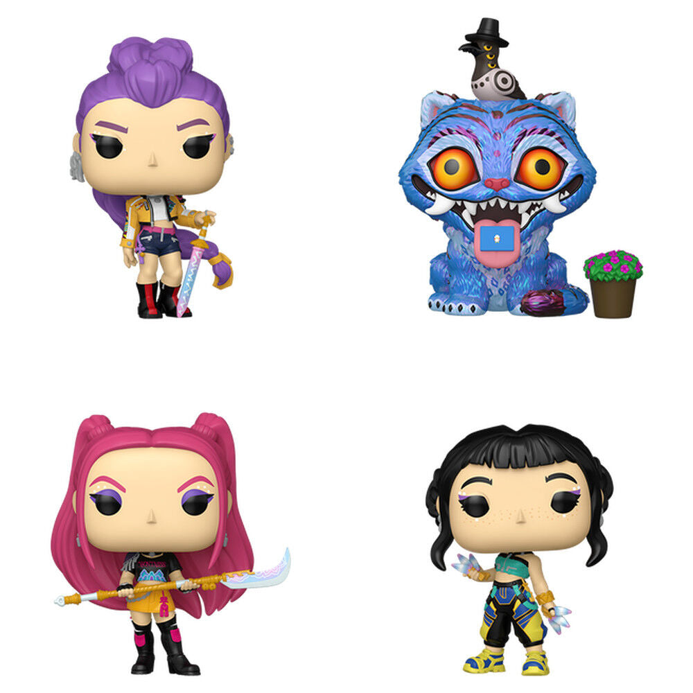 Conjunto de 4 Figuras POP KPop Demon Hunters Huntr/X