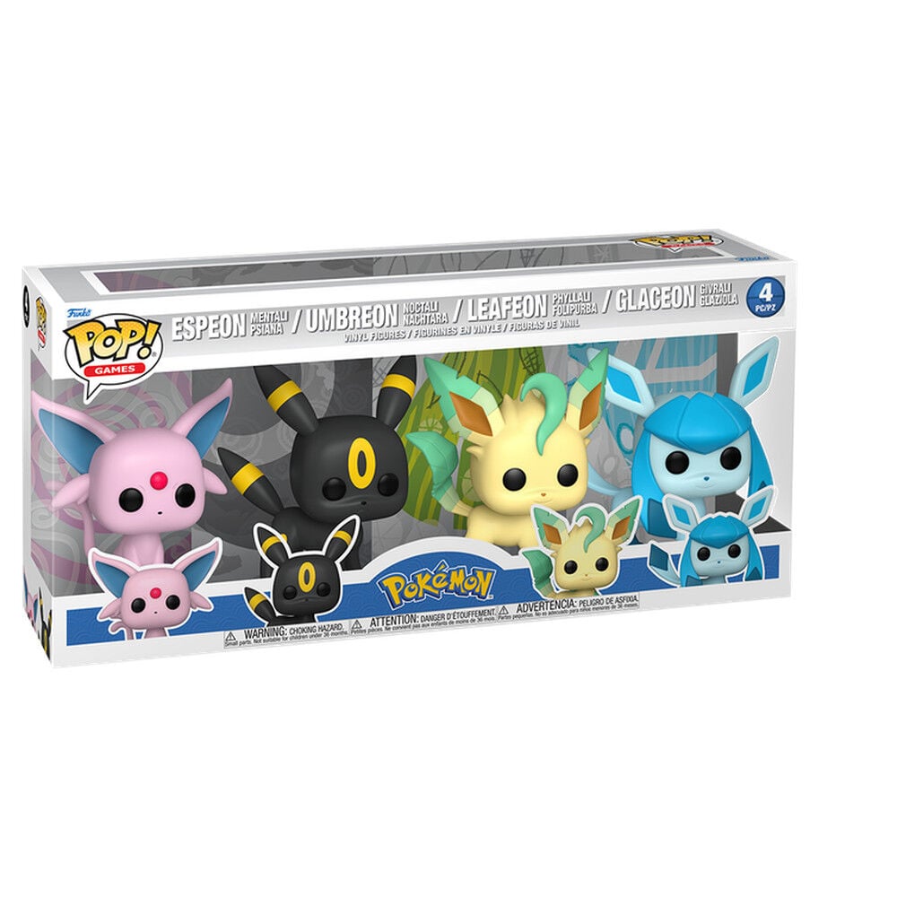 Pack 4 Figuras Funko POP! Pokémon – Espeon, Umbreon, Leafeon e Glaceon