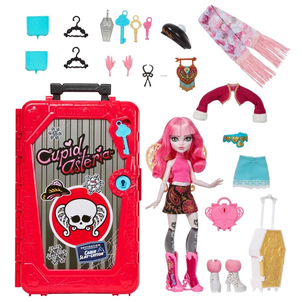 Boneca Cupid Asteria e Armário Skulltimate Secrets Monster High