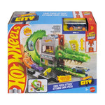 Pista de Carros Ataque do Crocodilo Hot Wheels City