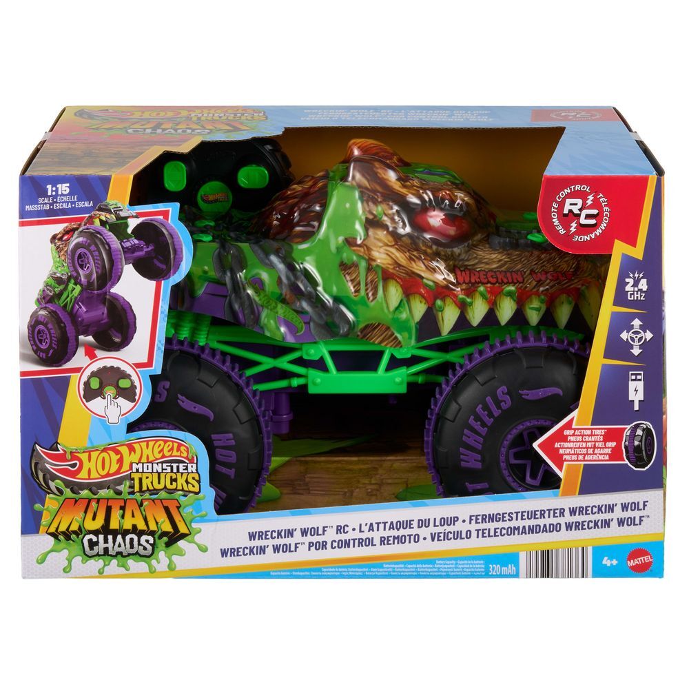 Carro telecomandado Hot Wheels Wreckin Wolf