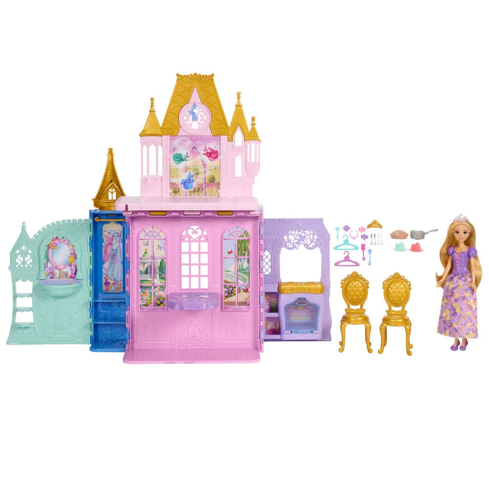 Boneca Rapunzel e Castelo Princesas Disney