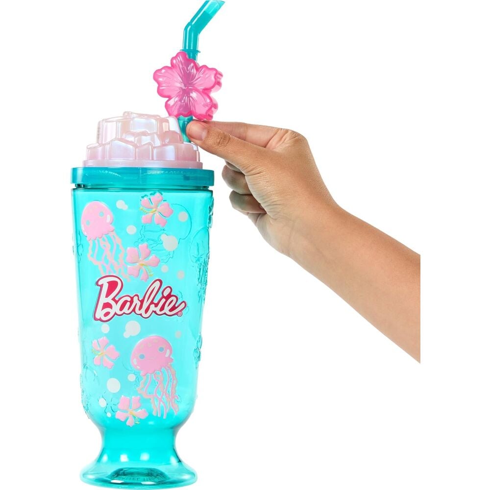 Boneca Pop Reveal Barbie Granizado do Mar Copo Azul