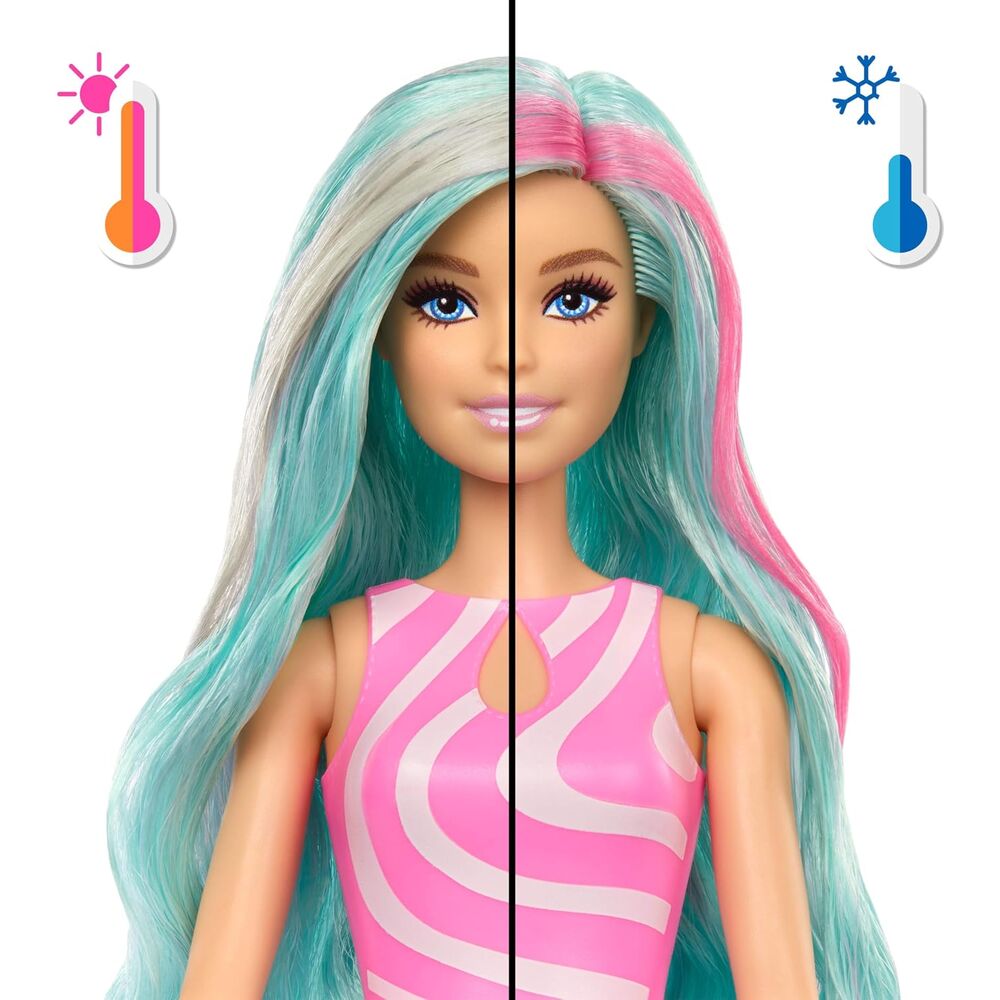 Boneca Pop Reveal Barbie Granizado do Mar Copo Azul