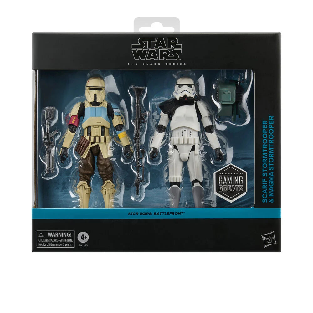 2-figure set: Scarif Stormtrooper and Magma Stormtrooper, Star Wars Battlefront, 15 cm