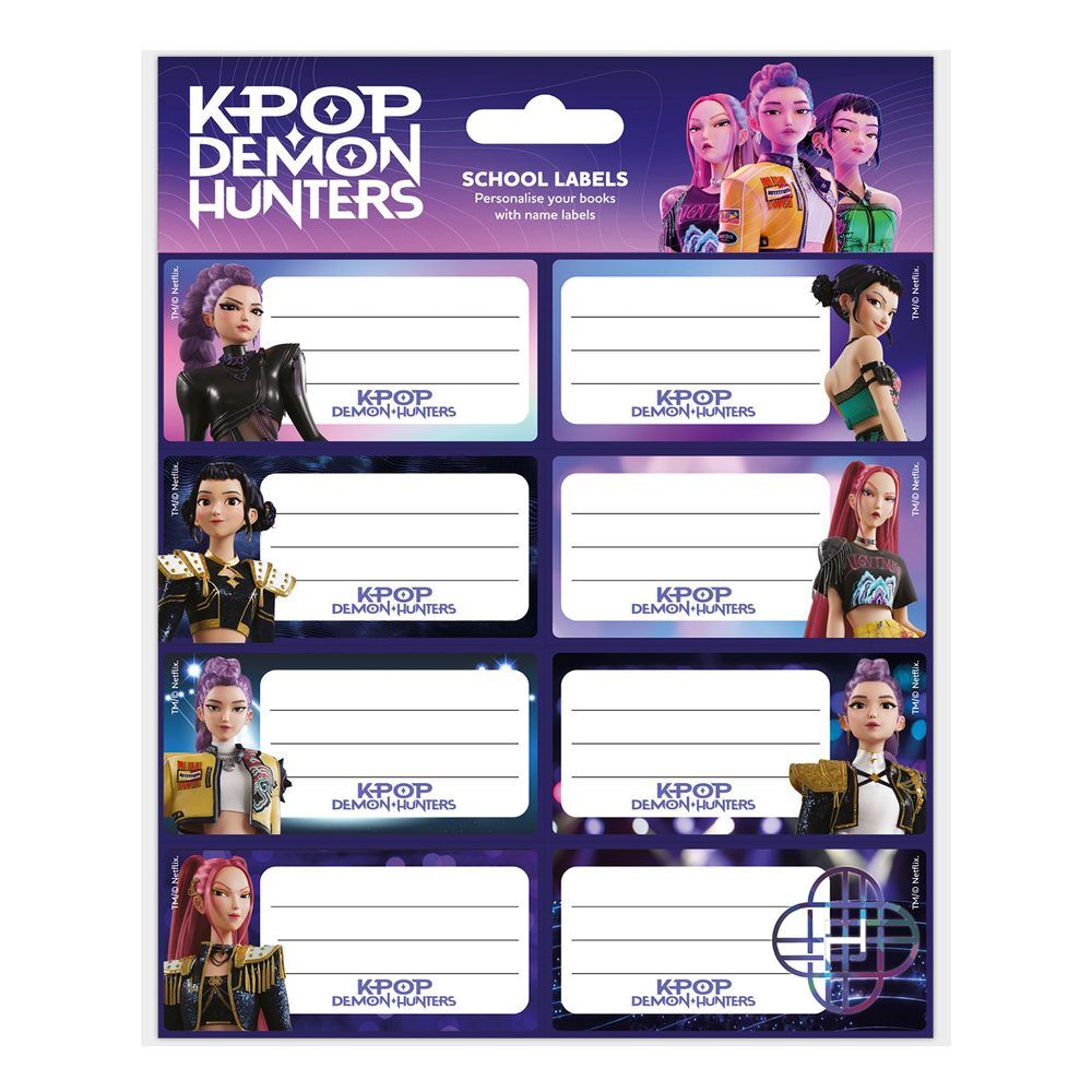 Etiquetas escolares K-POP Demon Hunters