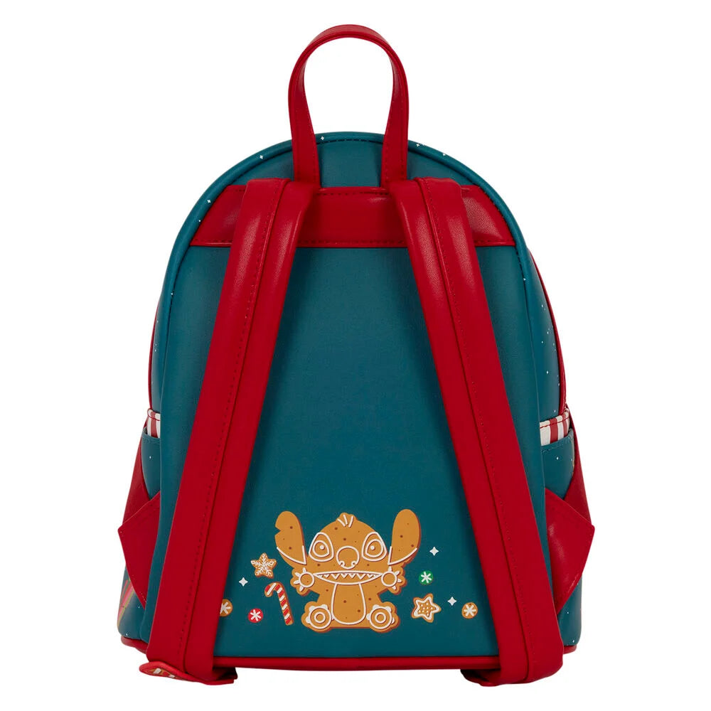 Mini Mochila Holiday Stitch Disney Loungefly 26 cm — imagem 2