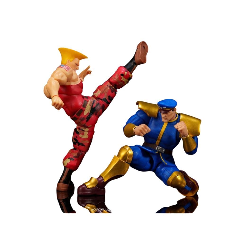 Pack 2 Figuras Street Fighter II Guile e Bison – 15 cm – imagem 2