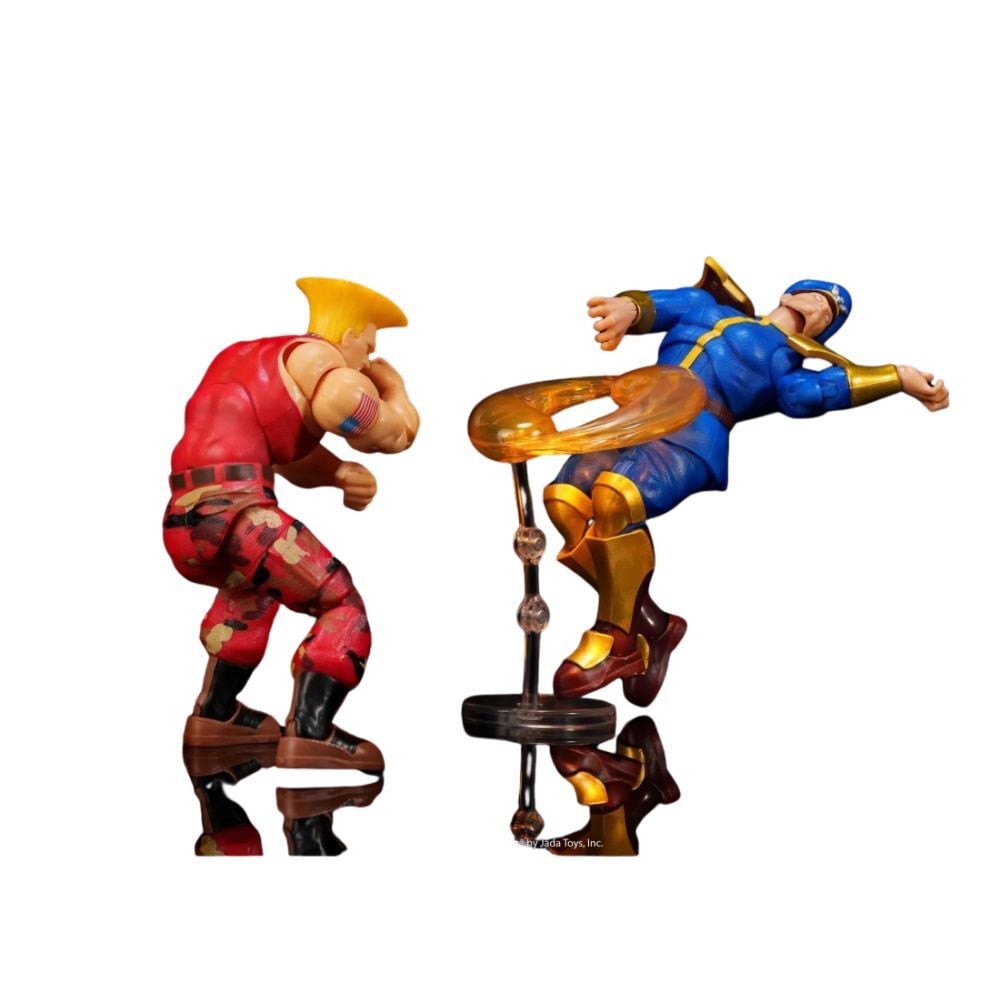 Pack 2 Figuras Street Fighter II Guile e Bison – 15 cm – imagem 3