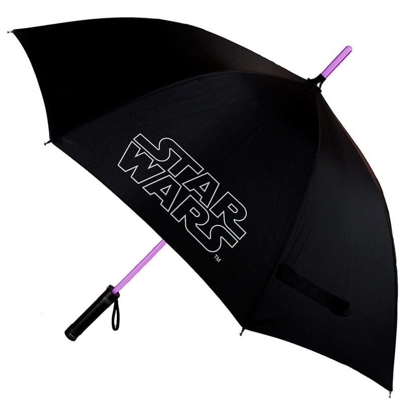 Guarda-chuva manual Star Wars de 53 cm com efeito de sabre de luz