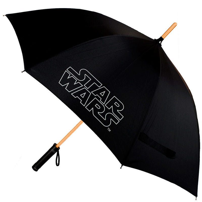Guarda-chuva manual Star Wars de 53 cm com efeito de sabre de luz