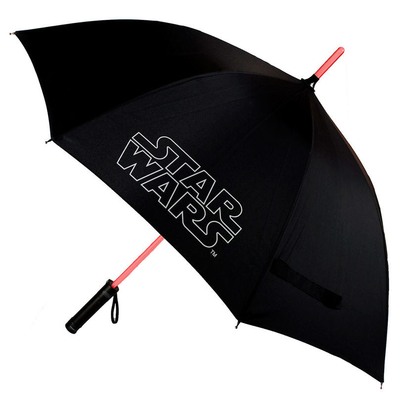 Guarda-chuva manual Star Wars de 53 cm com efeito de sabre de luz