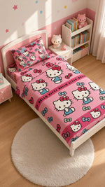 Jogo de lençóis Infantil Hello Kitty Rosa