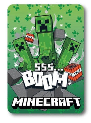 Manta Polar Minecraft Boom – 100 × 140 cm