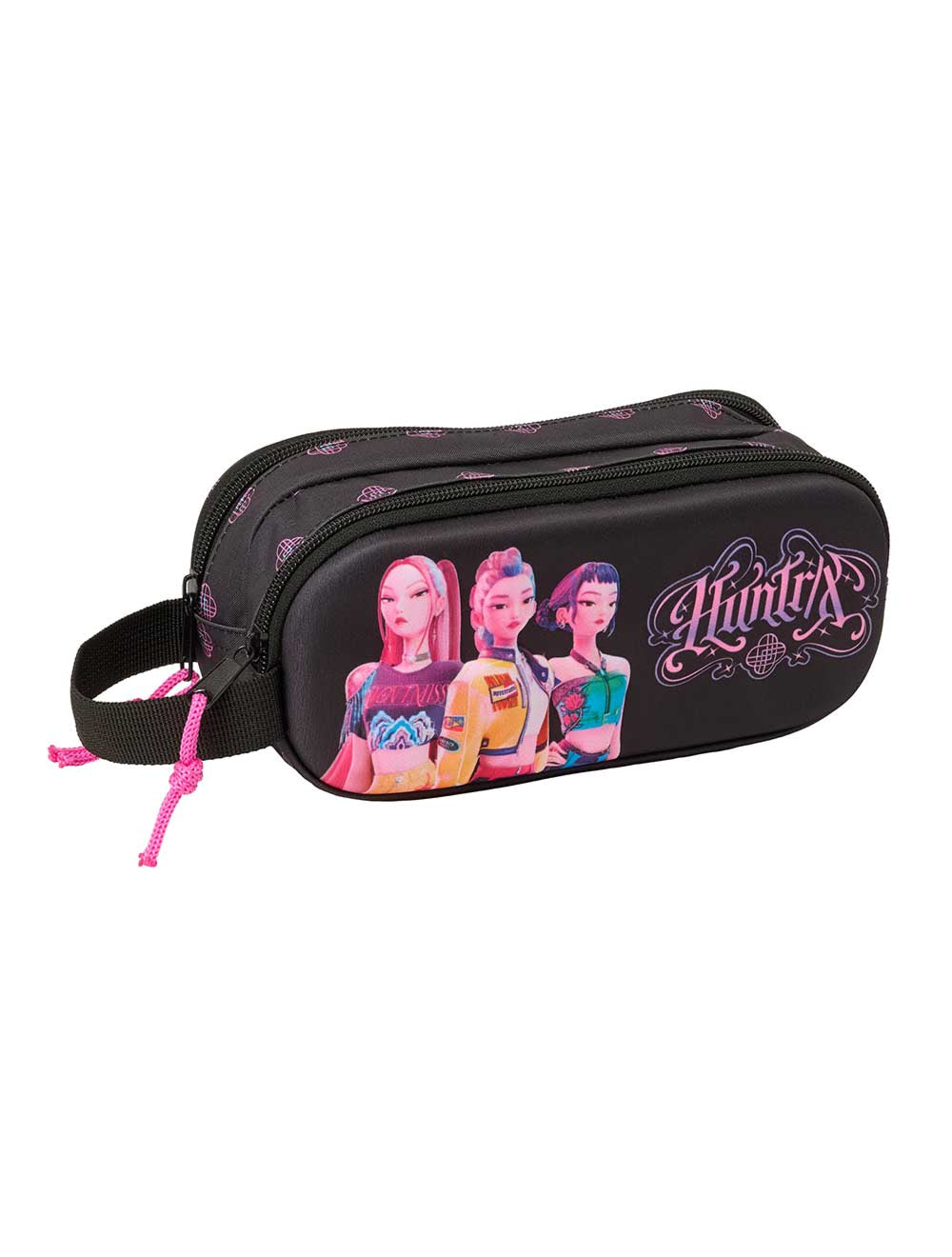 Double 3D Black K-POP Demon Hunters Pencil Case